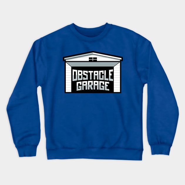 Obstacle Garage Badge Crewneck Sweatshirt by Obstacle Garage